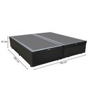 Ver imagem 3 de Cama Box Baú King 193 Tecido Sintético Preto com Colchão Marrocos - Poliéster - Espuma D33 30cm