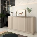 Ver imagem 3 de Balcão Buffet Lusso 4 Portas 3 Prateleiras Off White - Panorama Móveis
