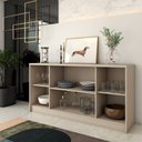 Ver imagem 2 de Balcão Buffet Lusso 4 Portas 3 Prateleiras Off White - Panorama Móveis