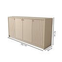 Ver imagem 4 de Balcão Buffet Lusso 4 Portas 3 Prateleiras Off White - Panorama Móveis