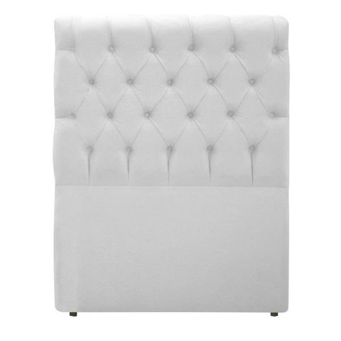 Cabeceira Box Shop Paris Solteiro 90cm Em Couro Sintético Branco