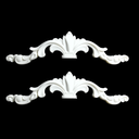 Ver imagem 1 de Kit 10 Arabescos Colonial Provençal Aplique Resina Branco 22x6cm Peroba