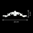 Ver imagem 2 de Kit 10 Arabescos Colonial Provençal Aplique Resina Branco 22x6cm Peroba