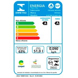 Fogão Itatiaia Electra Glass 4 Bocas - Mesa de Vidro, - Acendimento Automático - Preto - 8