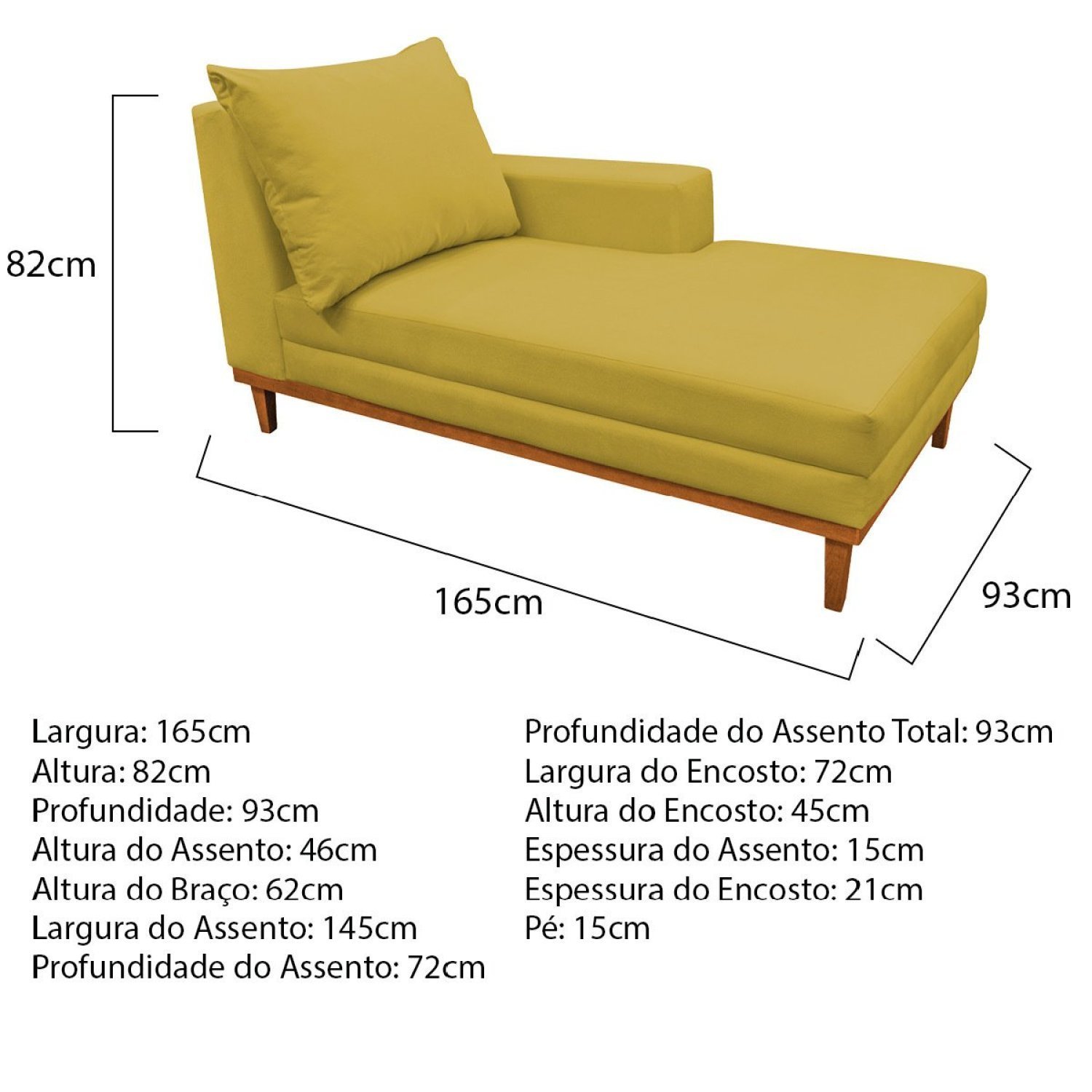 Recamier 165cm Suede Almeria Maranata Estofados - 3