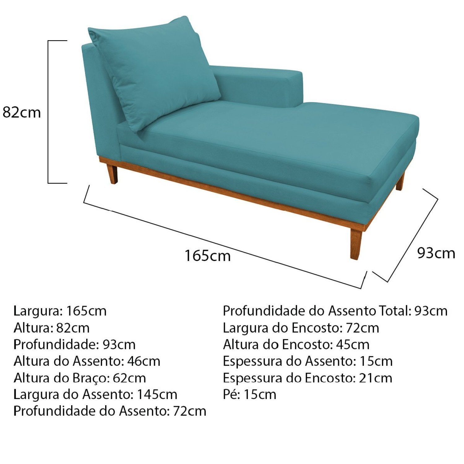 Recamier 165cm Suede Almeria Maranata Estofados - 3