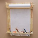 Ver imagem 1 de Lousa Infantil de Madeira + Bobina+ 2 Prateleiras Montessori