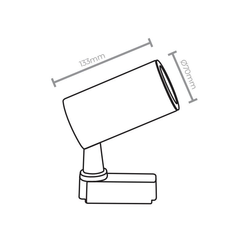 Spot Direcionável para Trilho Taschibra Track Mr16 Gu10 Bivolt Branco - 3