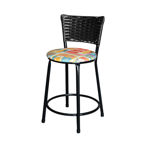 Banqueta Baixa Para Cozinha Ratan Preta Estofado Cerveja Lamar Design Banqueta Baixa Cerveja
