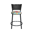 Ver imagem 3 de Banqueta Baixa Para Cozinha Ratan Preta Estofado Cerveja Lamar Design Banqueta Baixa Cerveja