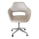 Ver imagem 1 de Cadeira Para Escritório E Home Office Zara Base Giratória - Linho Bege