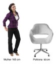 Ver imagem 3 de Cadeira Para Escritório E Home Office Zara Base Giratória - Linho Bege