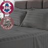 Jogo De Cama Lençol Queen 4 Peças 300 Fios 100% Algodão Adamascado 158x198cm - BF Colchões - 3