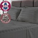 Ver imagem 3 de Jogo De Cama Lençol Queen 4 Peças 300 Fios 100% Algodão Adamascado 158x198cm - BF Colchões