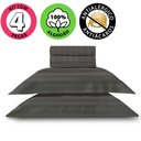 Ver imagem 4 de Jogo De Cama Lençol Queen 4 Peças 300 Fios 100% Algodão Adamascado 158x198cm - BF Colchões