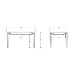 Mesa para Sala de Jantar 140x90cm Laminada Columbia  - 3