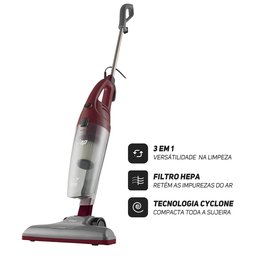 Aspirador de Pó Vertical WAP High Speed Plus 3 em 1 com Filtro HEPA 1350W 220V - 6