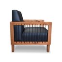 Ver imagem 6 de Kit 2 Poltronas Sala de Estar Pés Madeira Maciça Corda Náutica Preta 75cm Manila Pu Preto G63 - Gran