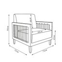Ver imagem 4 de Kit 2 Poltronas Sala de Estar Pés Madeira Maciça Corda Náutica Preta 75cm Manila Pu Preto G63 - Gran