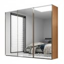 Ver imagem 2 de Guarda Roupa Veneto em Mdf 3 Portas com Espelho 274,5x230cm Olmo 1000