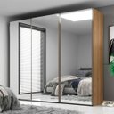 Ver imagem 1 de Guarda Roupa Veneto em Mdf 3 Portas com Espelho 274,5x230cm Olmo 1000
