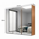 Ver imagem 4 de Guarda Roupa Veneto em Mdf 3 Portas com Espelho 274,5x230cm Olmo 1000