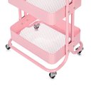 Ver imagem 4 de Carrinho Organizador Multiuso Anm6077 Anima Office 3 Cestos Fixos em Aço Rosa
