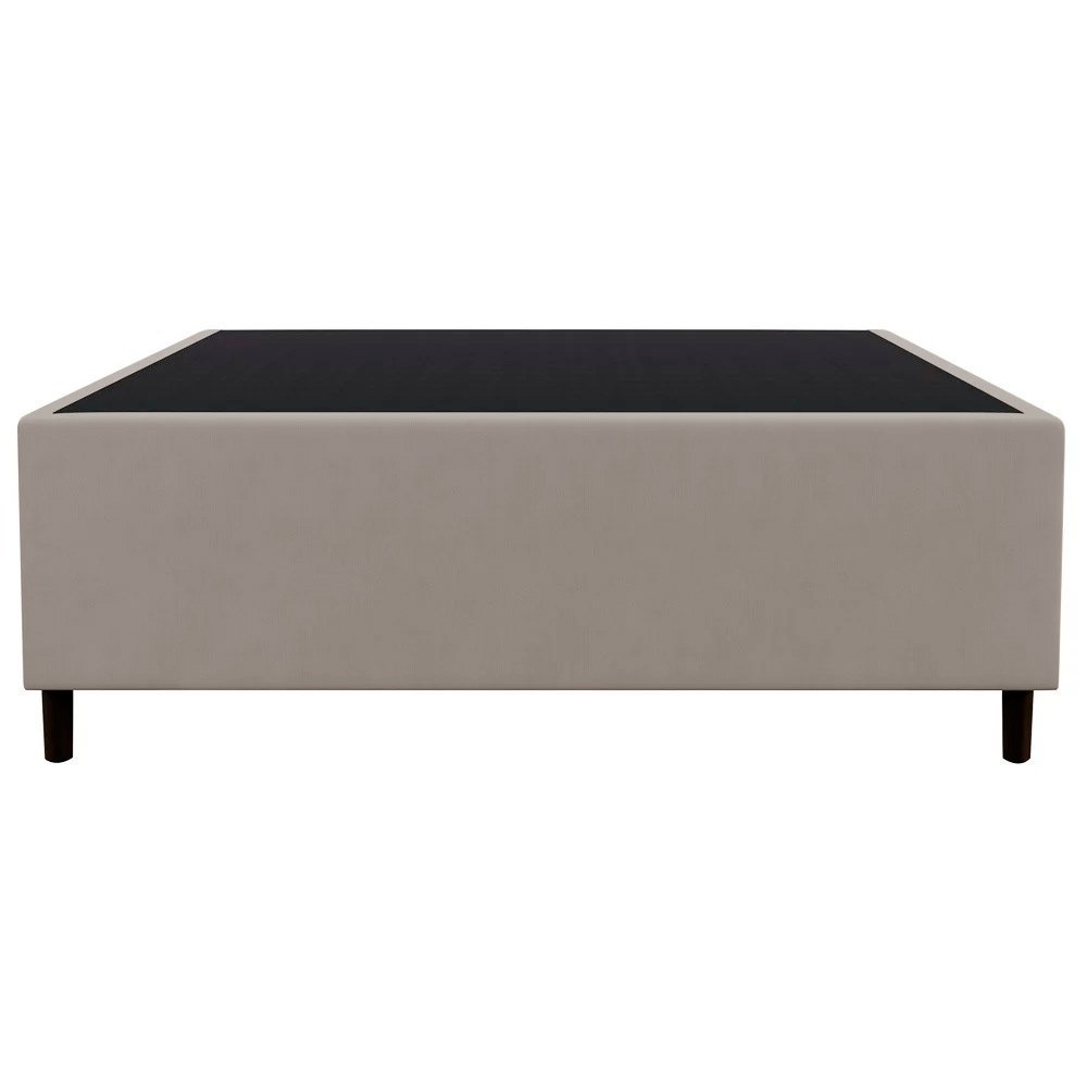 Conjunto Base Cama Box Casal Bege e Cabeceira Itália 140cm Suede Bege - Abmaza - 4