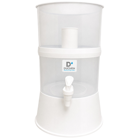 Filtro de Água 7,5L Bebedouro Compacto com Vela Cerâmica e Boia Dosadora Inmetro - Branco