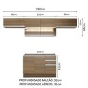 Ver imagem 4 de Armário de Cozinha Compacta 280cm Rustic Marina Madesa 01