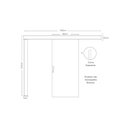 Ver imagem 4 de Porta de Correr Madeira 215x80cm Sobrepor Reversível Melamínico MGM Abertura Direita Marrom/Carvalho Quebec