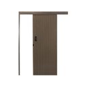 Ver imagem 1 de Porta de Correr Madeira 215x80cm Sobrepor Reversível Melamínico MGM Abertura Direita Marrom/Carvalho Quebec