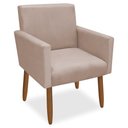 Ver imagem 2 de Kit 2 Poltronas Decorativa Nina Pés Palito Veludo Palha Chamby Móveis