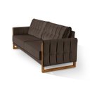 Ver imagem 2 de Sofá Lottus Sofisticado Veludo 170cm Confortavel Resistente:marrom