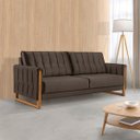 Ver imagem 1 de Sofá Lottus Sofisticado Veludo 170cm Confortavel Resistente:marrom