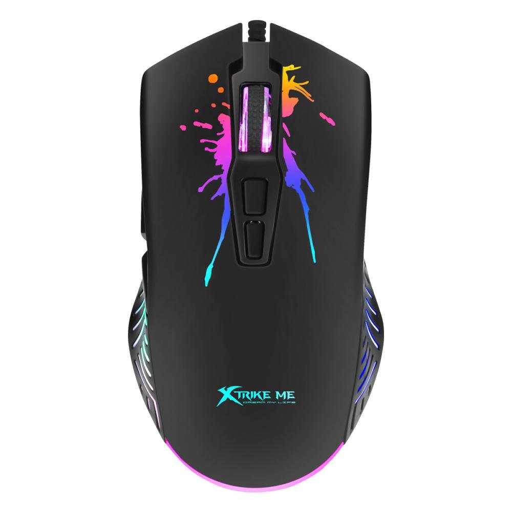 Mouse Gamer Xtrike Me Gm-215, 7200 Dpi 7 Botões Programáveis Rgb - Preto