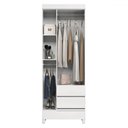 Ver imagem 3 de Guarda-roupa Solteiro Fit 3 Portas 2 Gavetas Branco - Santos Andirá