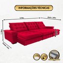 Ver imagem 3 de Sofá Coliseu Super Pillow 3,70m Vermelho