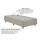 Ver imagem 7 de Kit Cama Box Solteiro + Cabeceira Estofada em Madeira Maciça Curva Provençal com Capitonê Bridgerton Bege/Linho