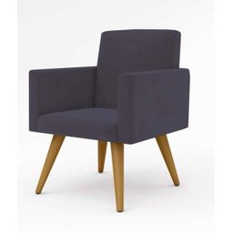 Poltrona Decorativa Talita Cor Cinza - 1
