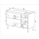 Ver imagem 4 de Balcão de Cozinha para Pia 120 Cm 2 Portas 3 Gavetas Quiditá