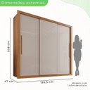 Ver imagem 4 de Guarda Roupa Casal 3 Portas 4 Gavetas Costa Rica