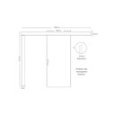 Ver imagem 4 de Porta de Correr Madeira 215x90cm Sobrepor Reversível Melamínico Mgm Abertura Direita