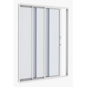 Ver imagem 1 de Porta de Alumínio 03 folhas com vidro temperado branca - 210x150