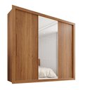 Ver imagem 3 de Guarda-Roupa Casal 3 Portas com Espelho Central 4 Gavetas Costa Rica Cinamomo