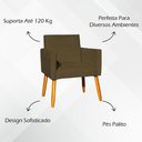 Ver imagem 6 de Kit 4 Poltronas para Recepção Nina Suede Cores Pé Palito 30cm Castanho - Suede