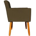 Ver imagem 4 de Kit 4 Poltronas para Recepção Nina Suede Cores Pé Palito 30cm Castanho - Suede