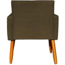 Ver imagem 5 de Kit 4 Poltronas para Recepção Nina Suede Cores Pé Palito 30cm Castanho - Suede