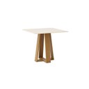 Ver imagem 2 de Mesa de Jantar 4 Lugares 90cm Tampo MDF Canto Reto Lisa