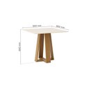 Ver imagem 3 de Mesa de Jantar 4 Lugares 90cm Tampo MDF Canto Reto Lisa